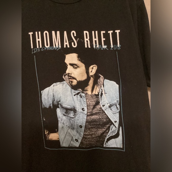 Thomas Rhett Men's Black Life Changes 2018 Tour T-Shirt Size Large Country EUC - Picture 2 of 4